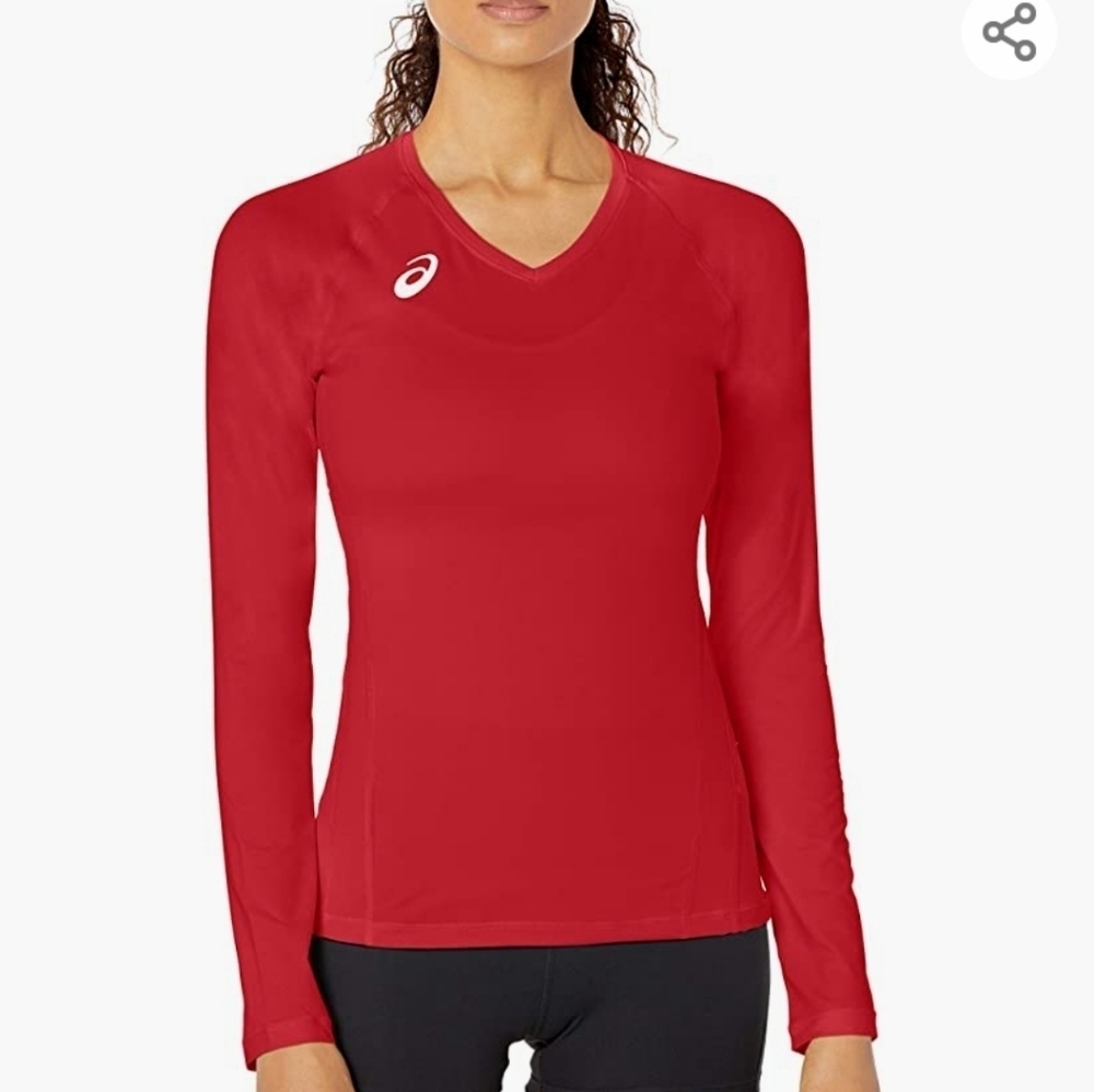 Women’s Asics Spin Serve Shot Long Sleeve Volleyball Jersey Size M